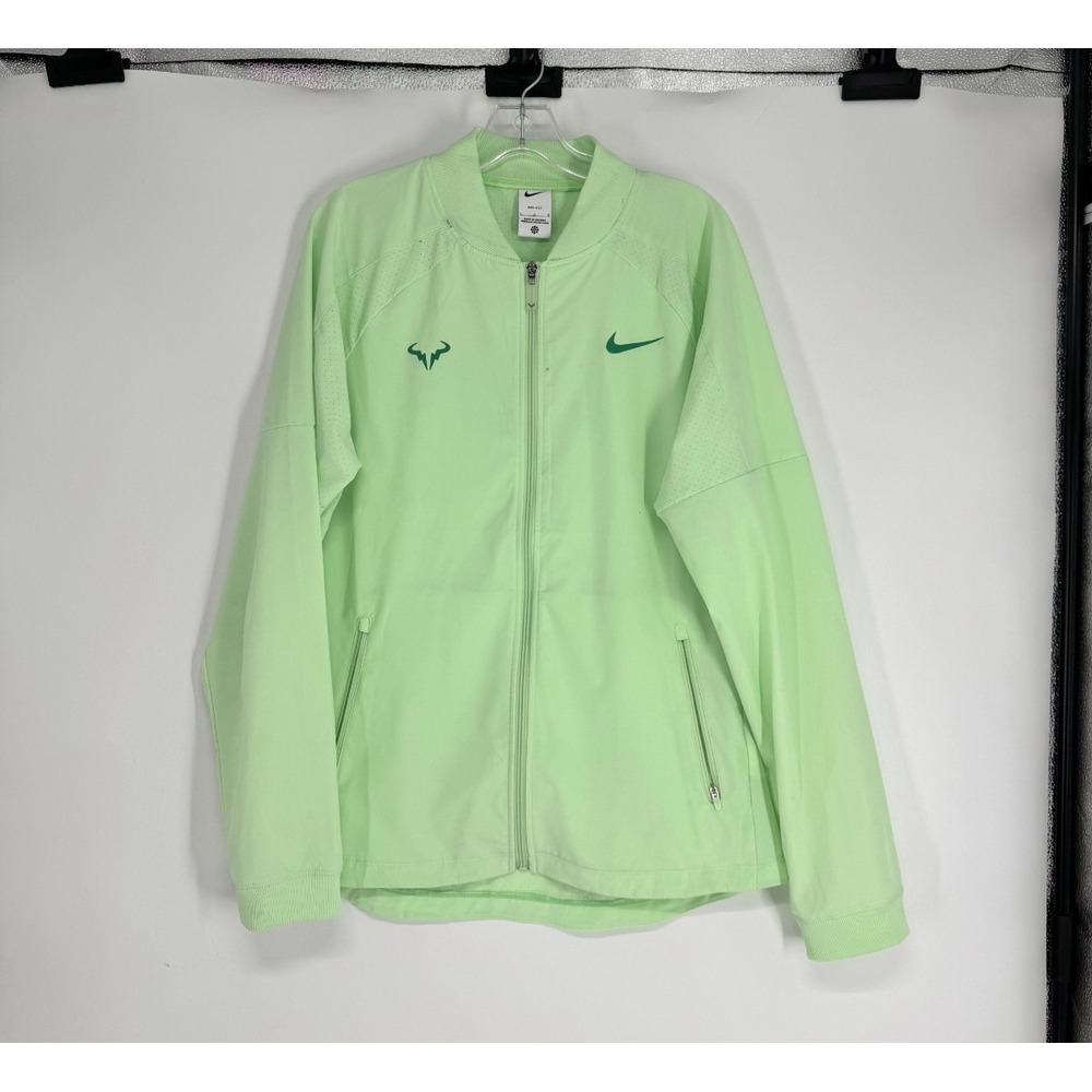 Nike Court Dri Fit Rafa Nadal Tennis Jacket Mens Large Mint Athletic DV2885-376